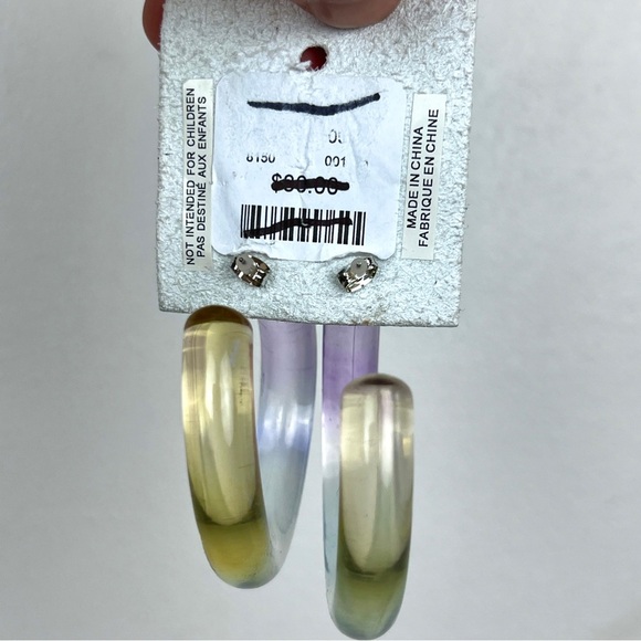 Free People Ombré Lucite Hoop Earrings - Picture 4 of 4